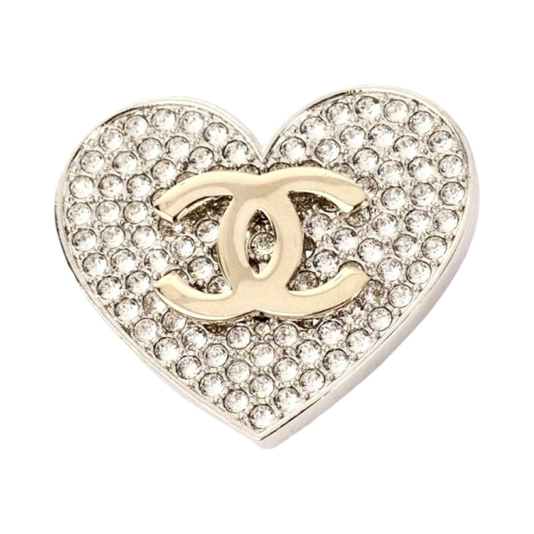 Chanel CC Heart Brooch