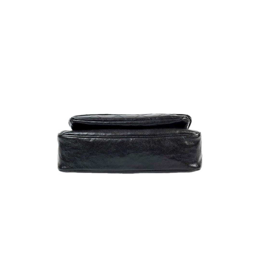 Chanel Reissue shoulder Bag Black Silver Caviar