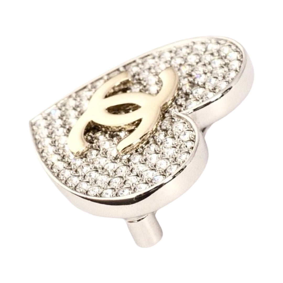 Chanel CC Heart Brooch