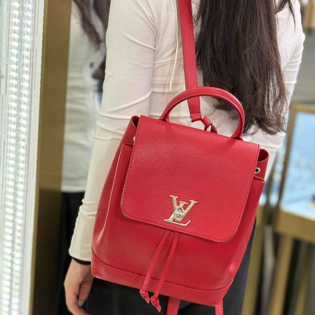 Louis Vuitton Lockme Red Backpack Bag