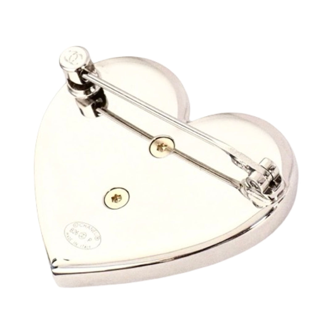 Chanel CC Heart Brooch