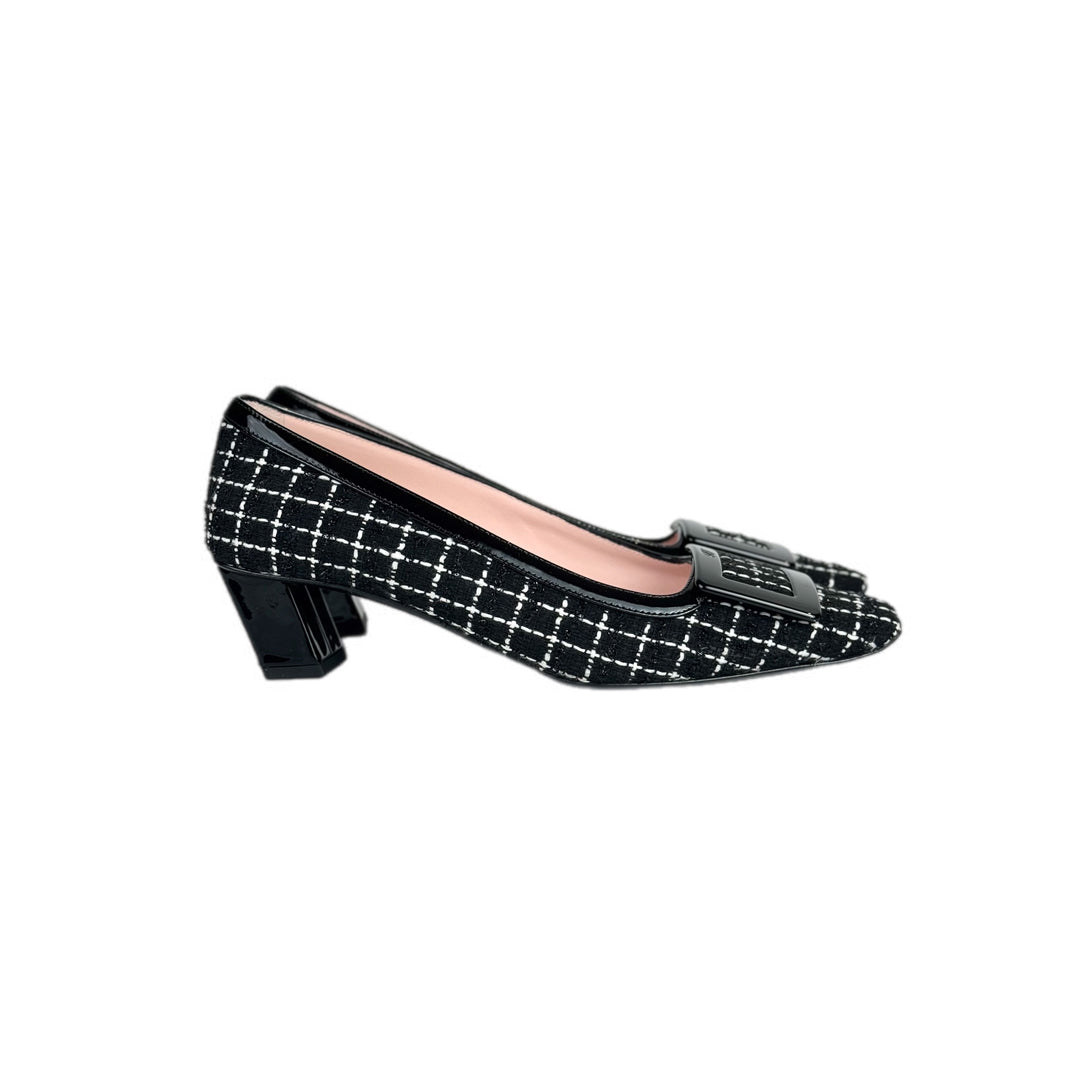 Roger Vivier Black Tweed Shoes #38