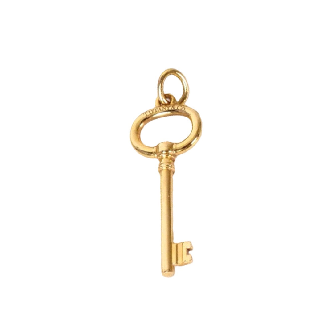 Tiffany 18k Gold Key Pendant