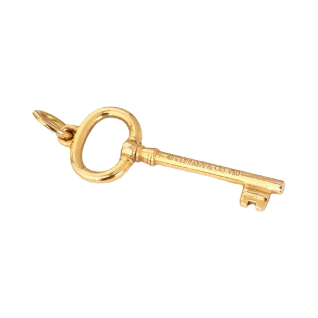 Tiffany 18k Gold Key Pendant