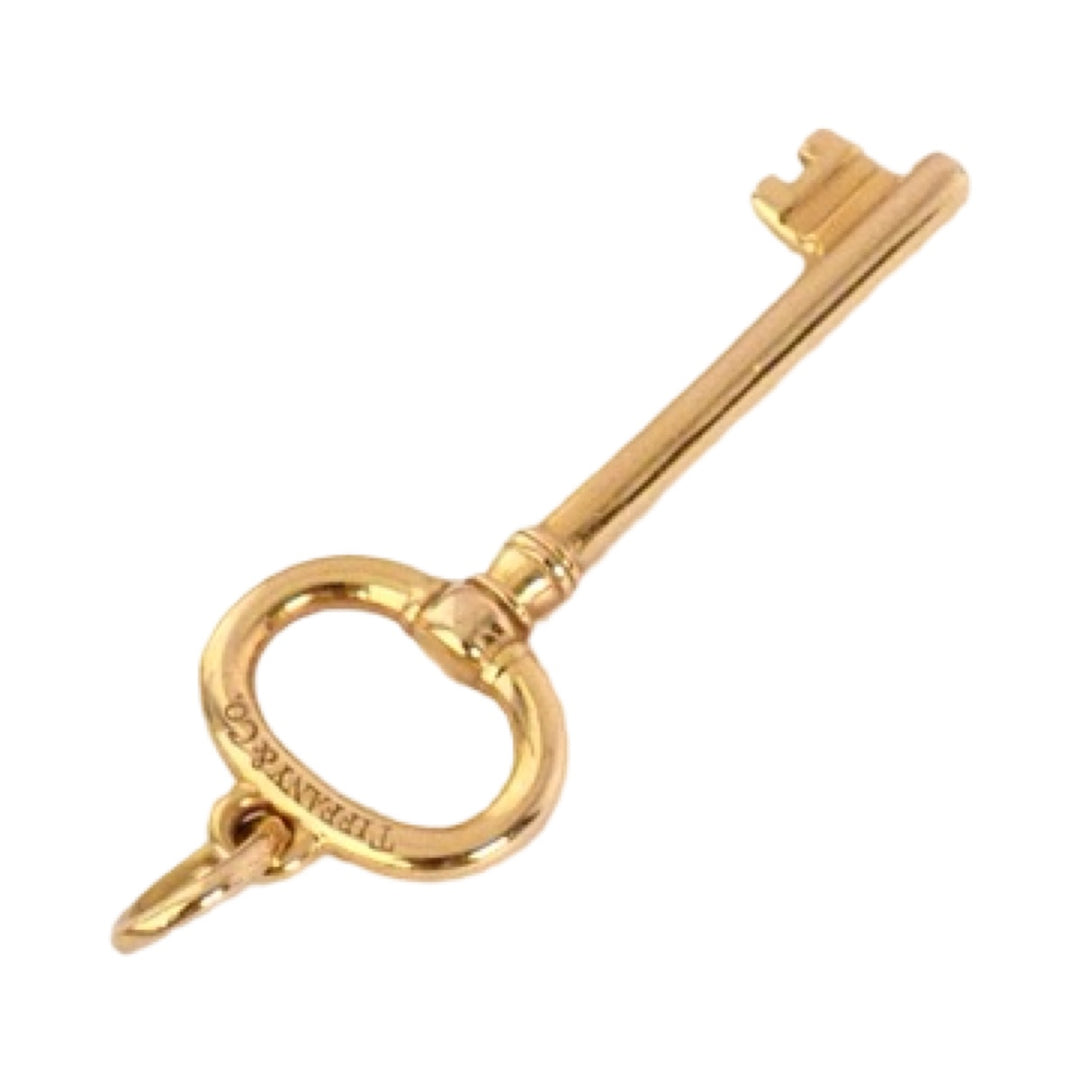 Tiffany 18k Gold Key Pendant
