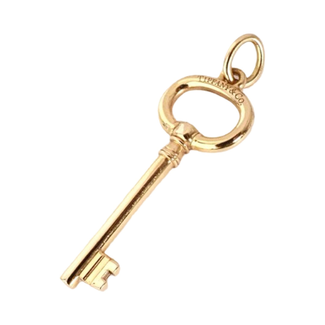 Tiffany 18k Gold Key Pendant