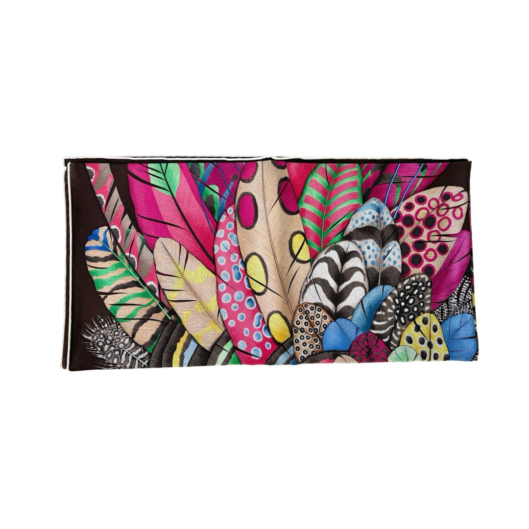 Hermes Plumes Silk Scarf 90cm