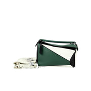 Loewe Puzzle Med Mint Black Calfskin Bag