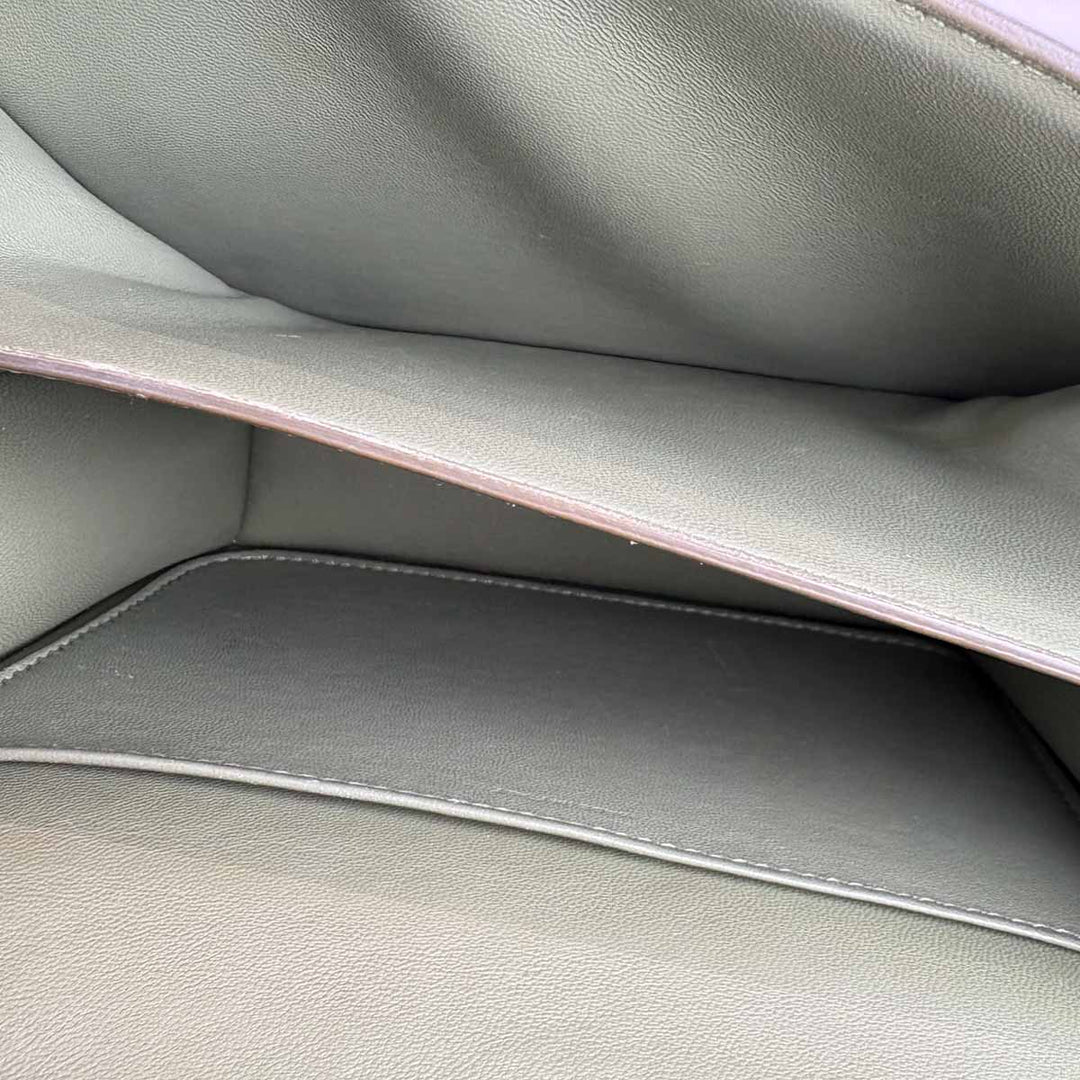 Celine Classic Box Teen Epi Leather Avocado Green