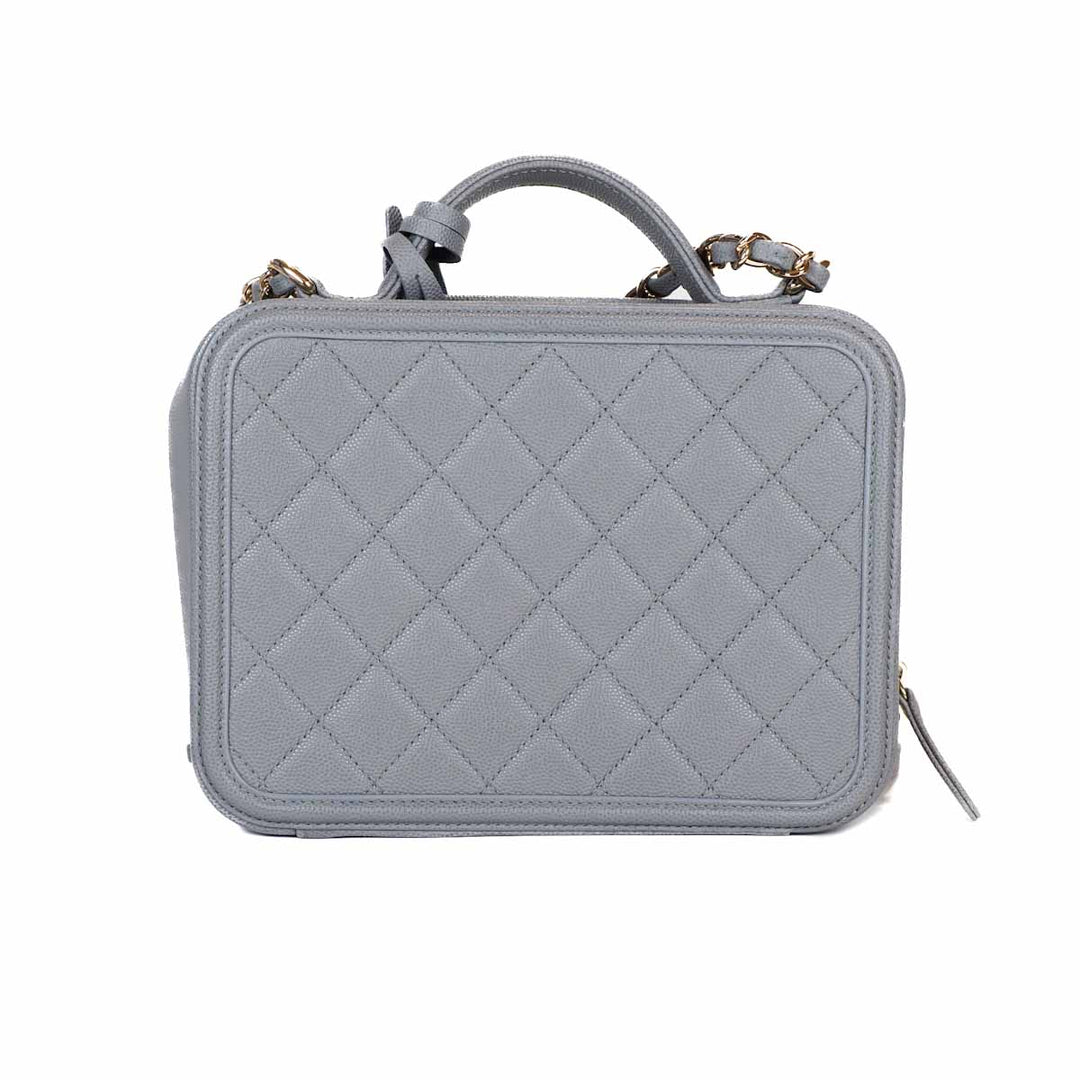 Chanel Vanity Box Camera Bag Caviar Grey