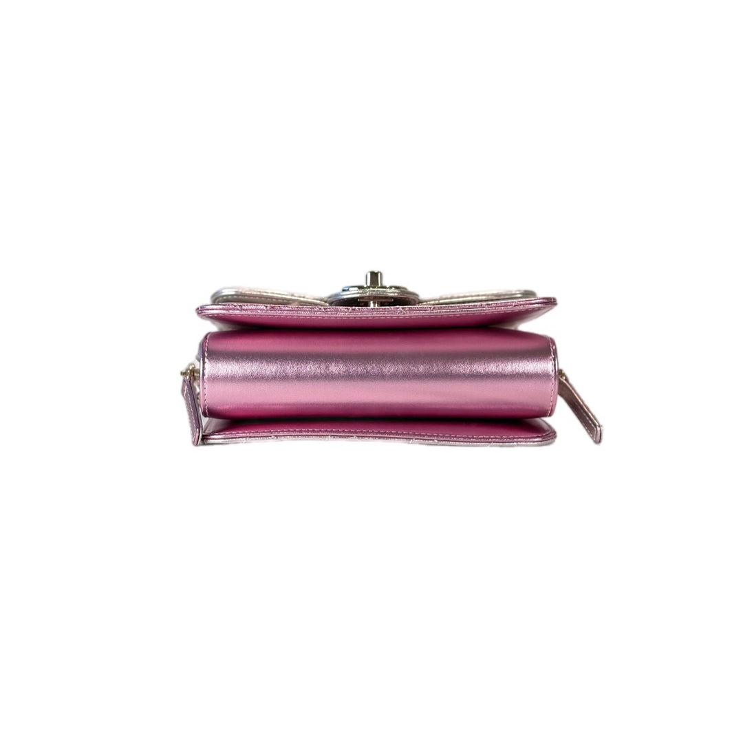 Chanel Classic Flap Seasonal Small Metallic Pink