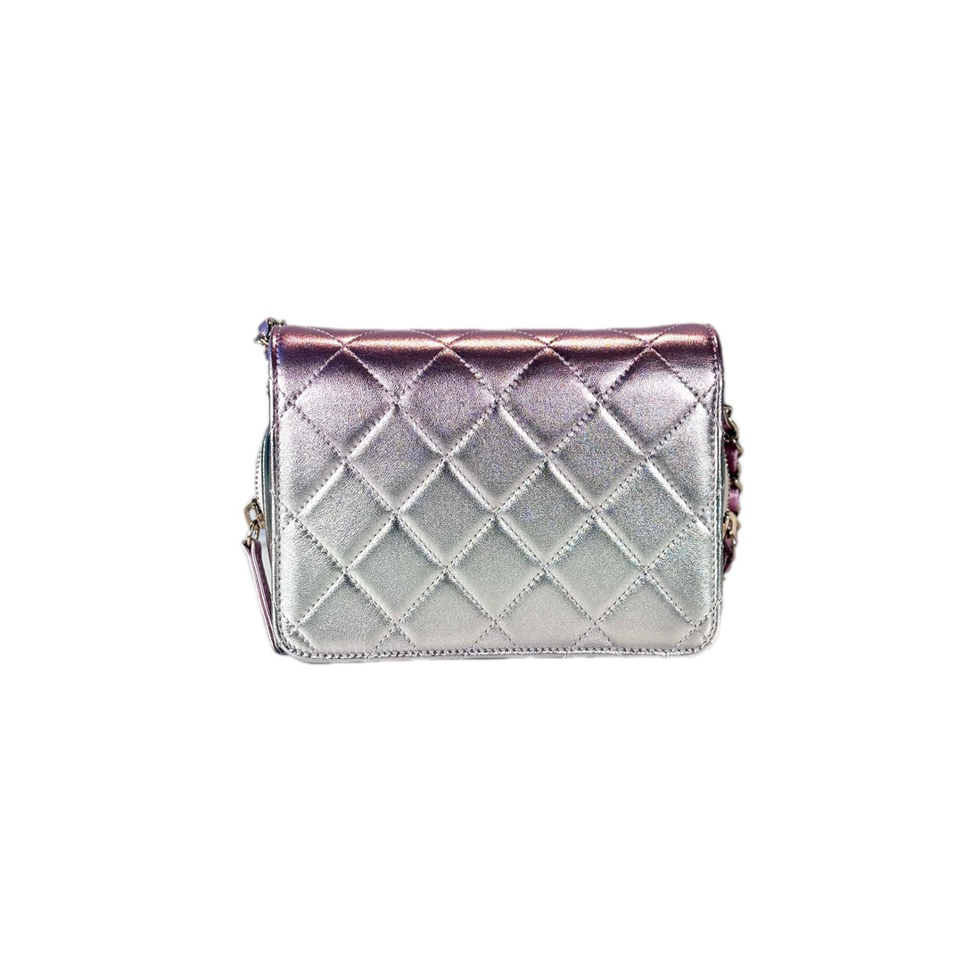 Chanel Classic Flap Seasonal Small Metallic Pink