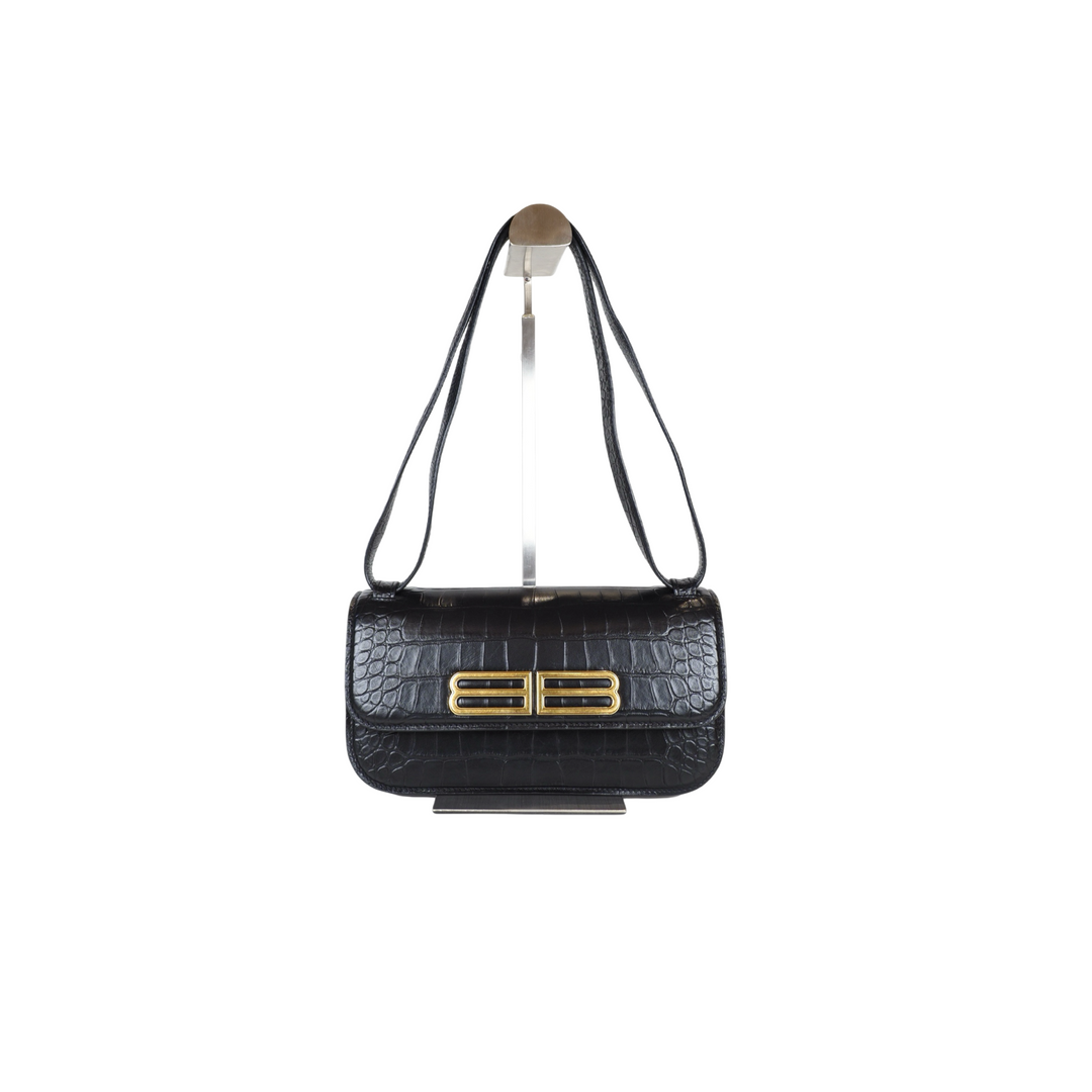 Balenciaga Gossip Small Black Shoulder Bag