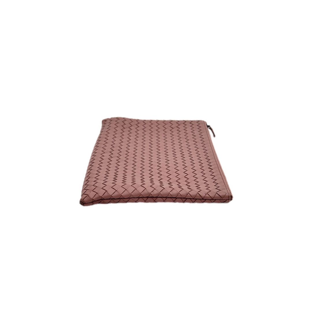 Bottega Veneta Intrecciato Clutch Old Rose Lambskin