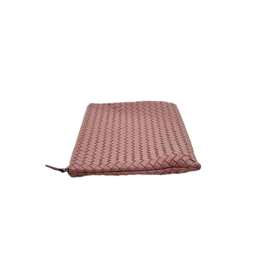 Bottega Veneta Intrecciato Clutch Old Rose Lambskin
