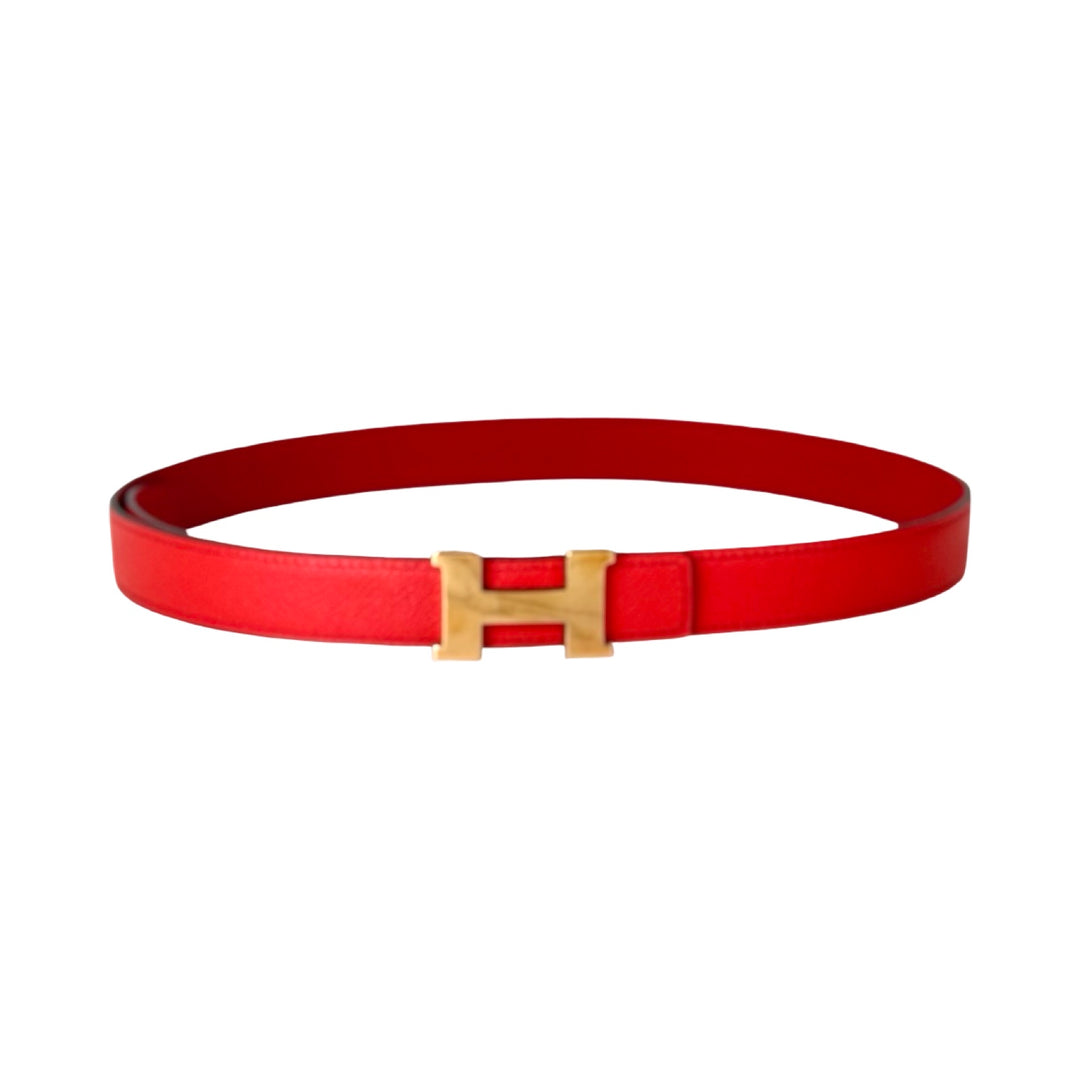 Hermes Belt Red Gold 85cm