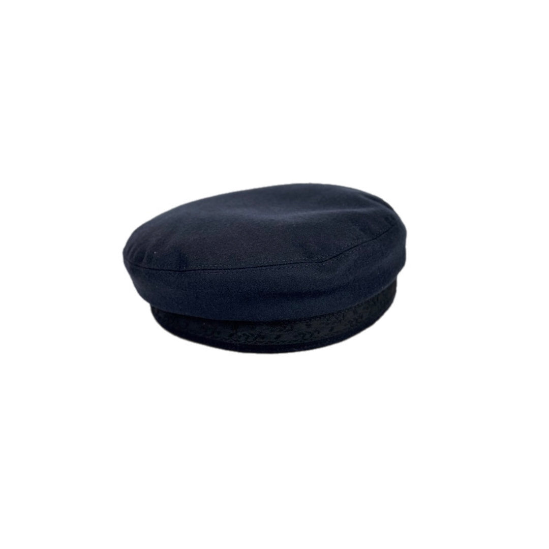 Celine Triomphe Sailor Wool Navy Hat #58
