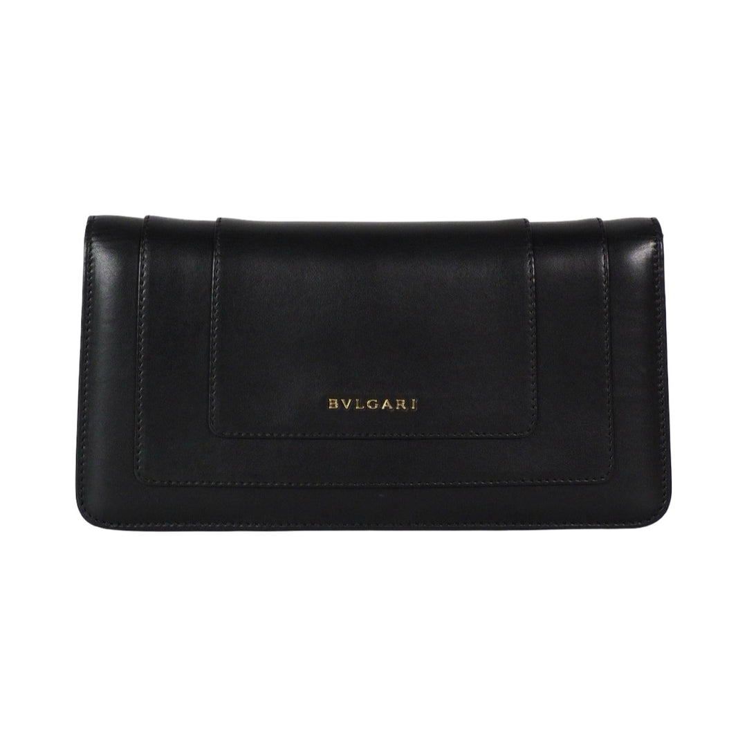 Bvlgari Black Serpenti Clutch with Chain Bag