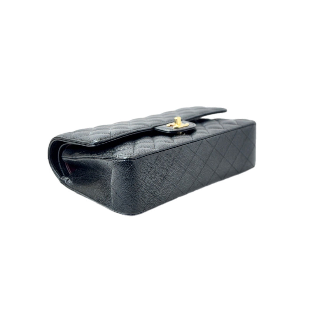 Chanel Classic Flap Medium Black Caviar Gold