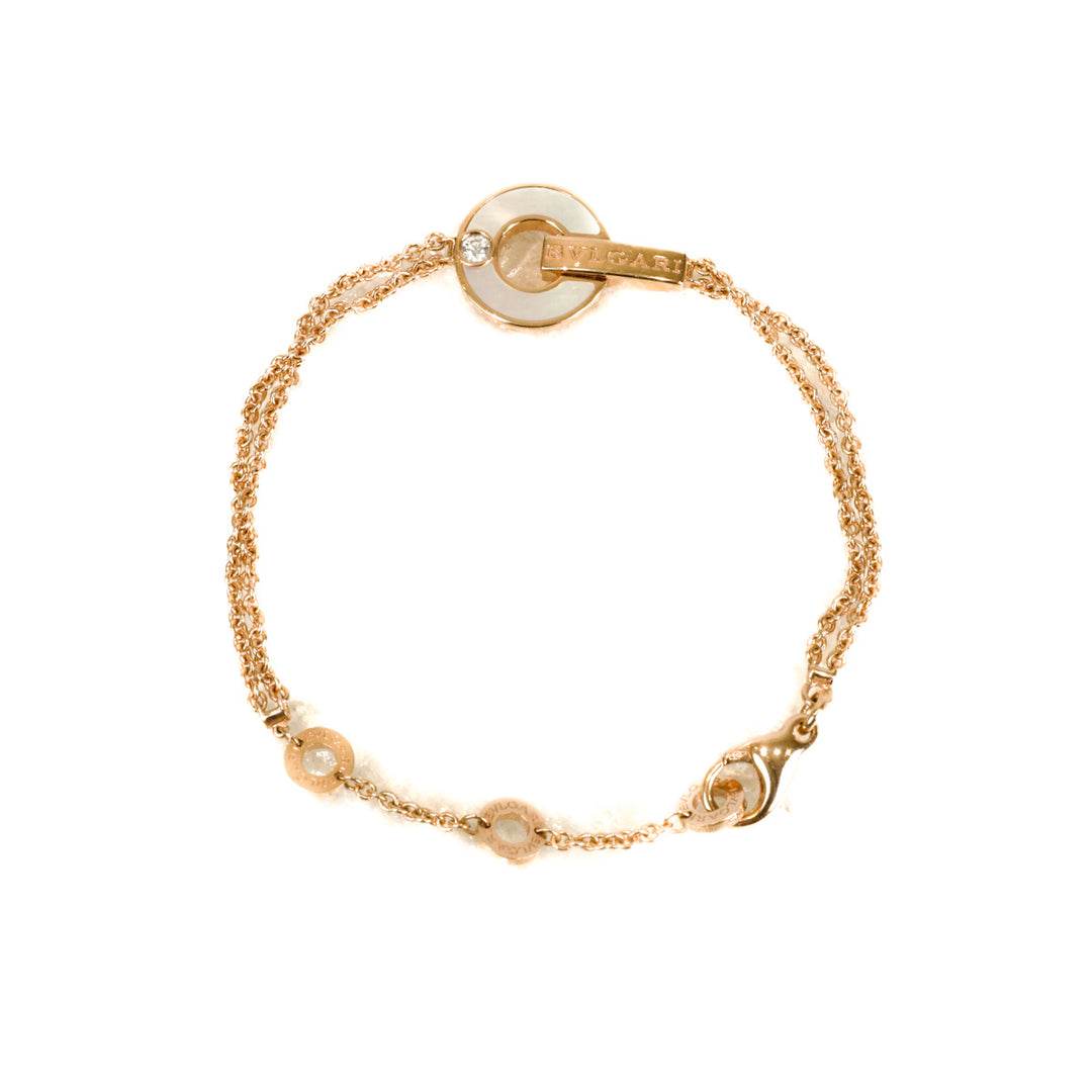 Bvlgari Bvlgari Classic 18K Rose Gold Diamond Bracelet S/M