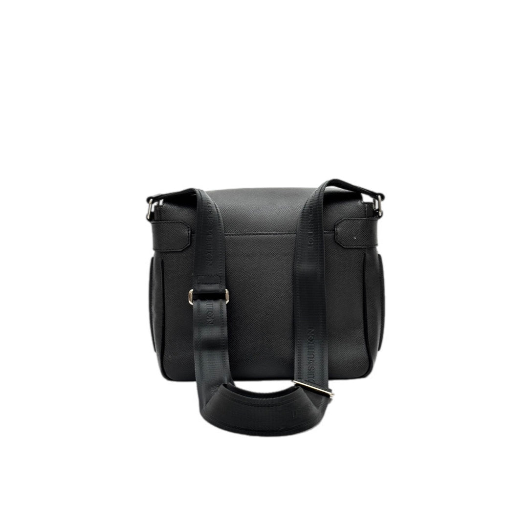 Louis Vuitton Men’s Crossbody Bag Black Calfskin