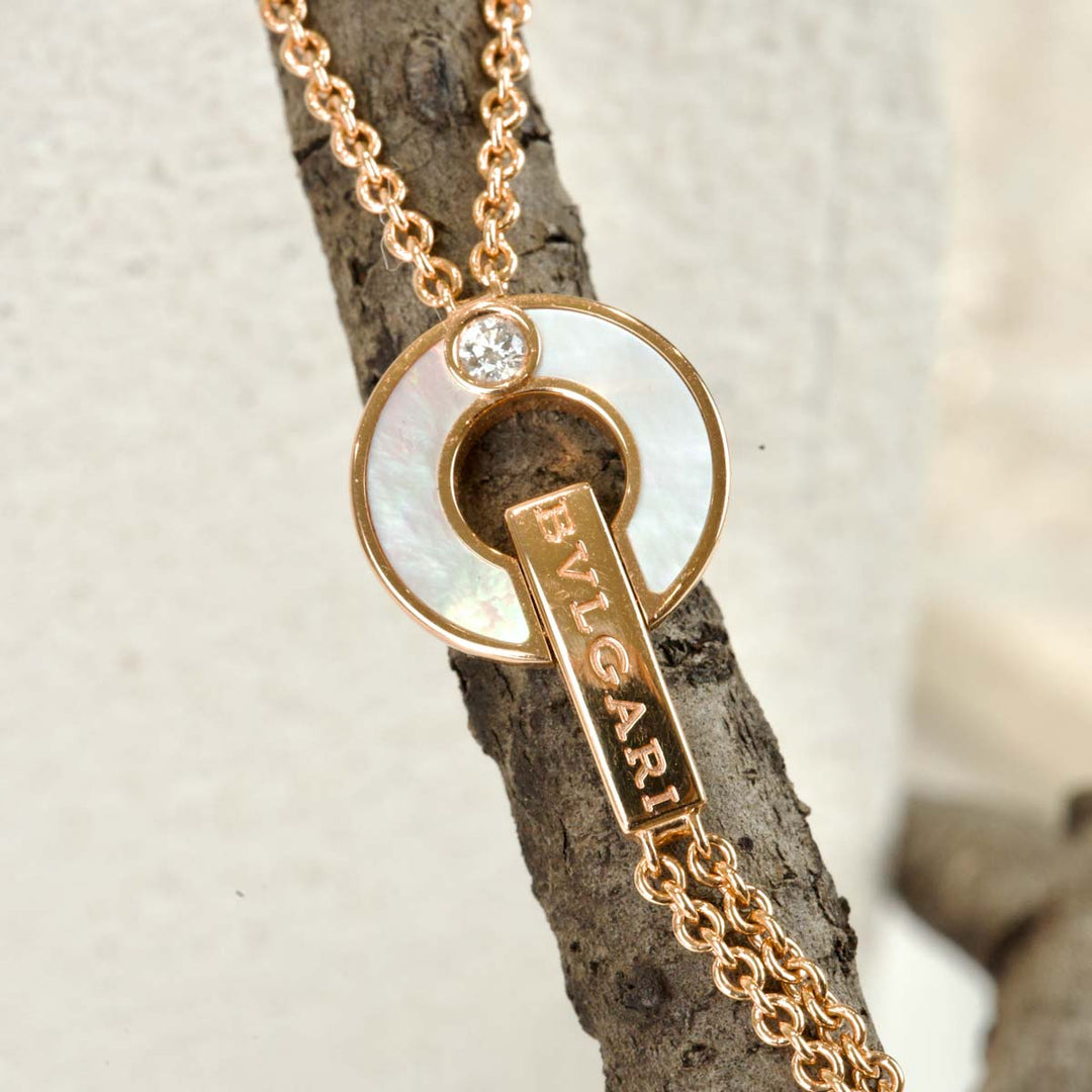 Bvlgari Bvlgari Classic 18K Rose Gold Diamond Bracelet S/M