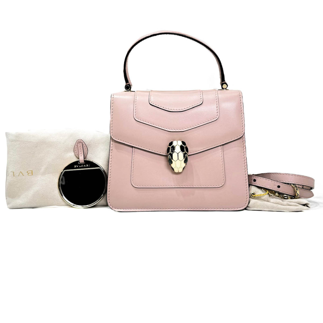 Bvlgari Pink Serpenti Forever Top Handle Bag