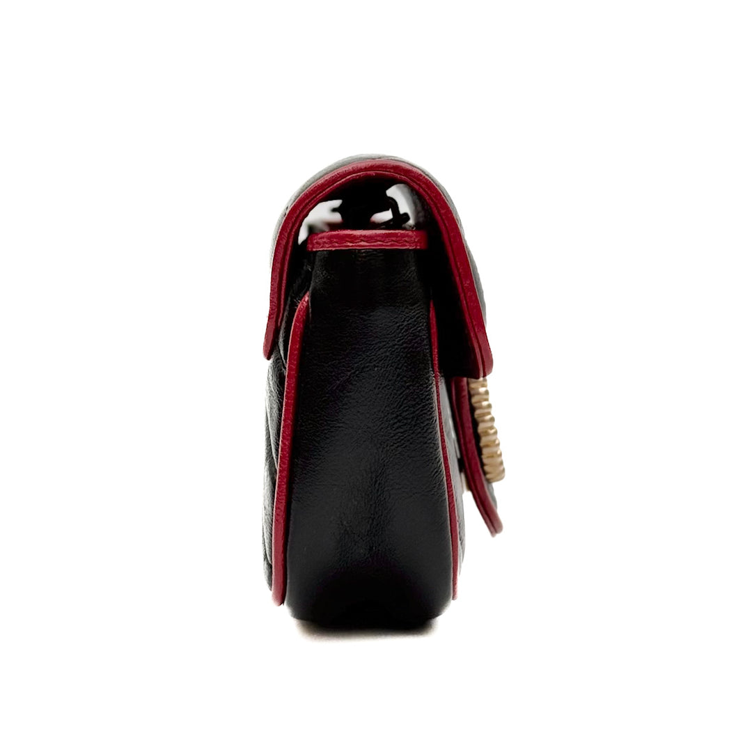 Gucci Marmont  Super Mini Black Shiny Calfskin
