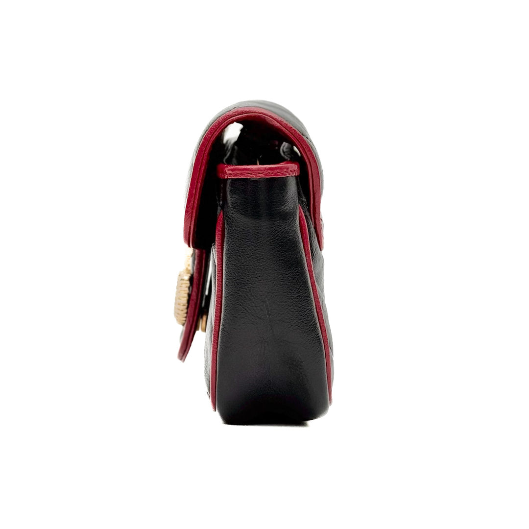 Gucci Marmont  Super Mini Black Shiny Calfskin