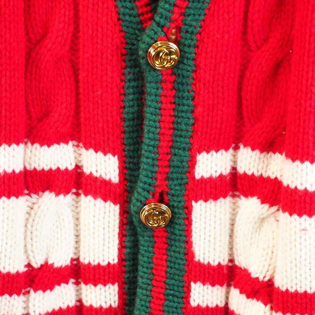 Gucci Red Wool Cardigan S