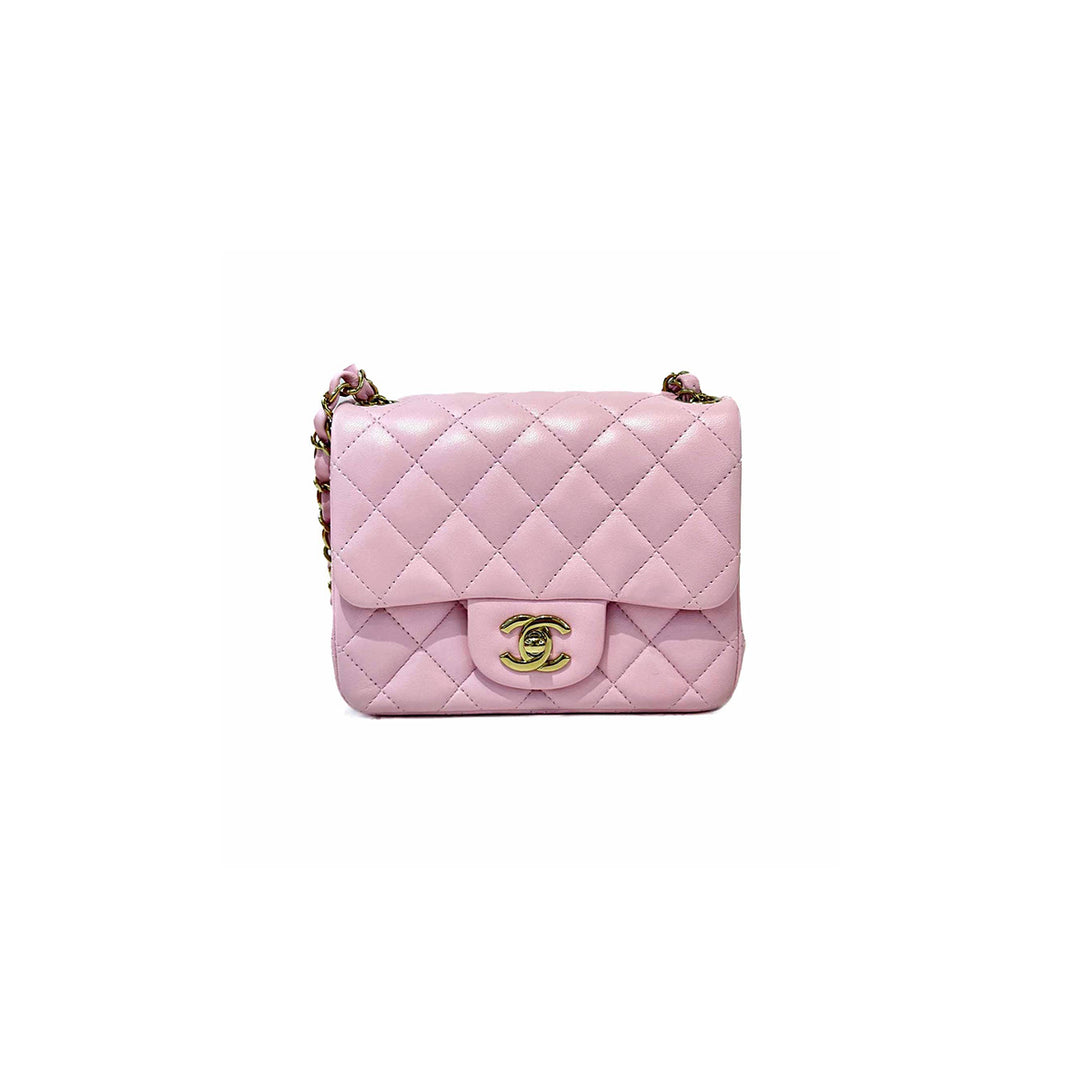 Chanel Pink Mini Square Classic Flap