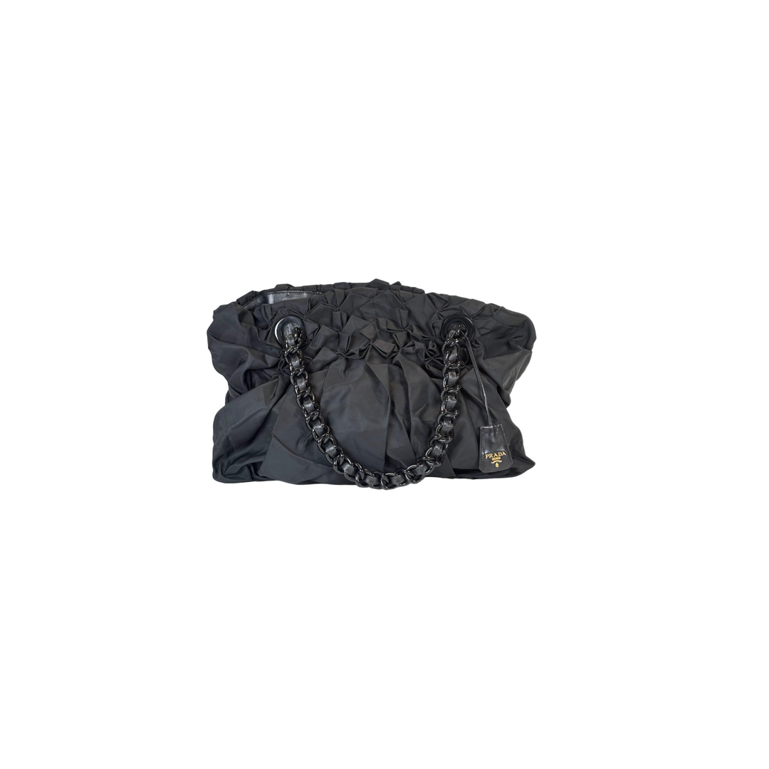 Prada Black Nylon Tote Bag