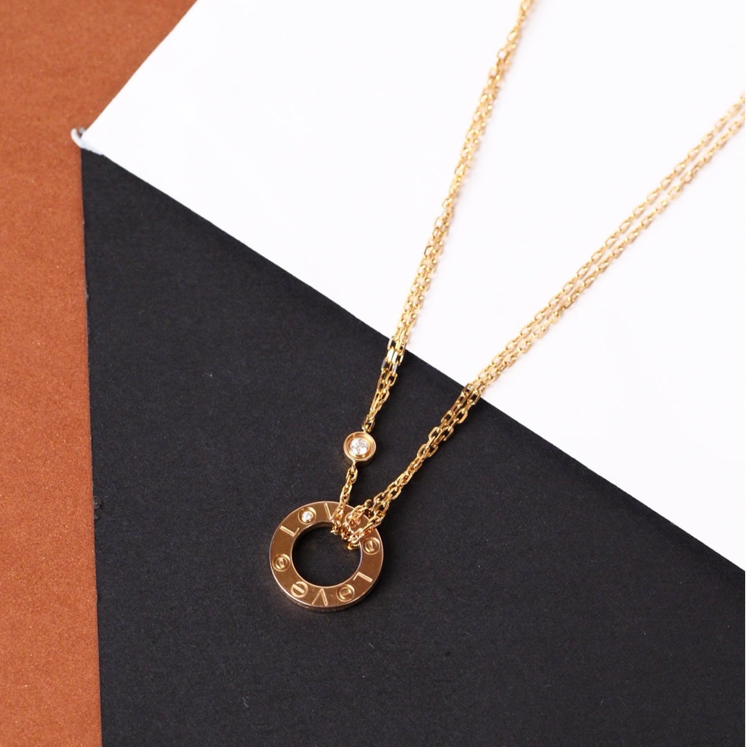 Cartier Love Necklace one Diamond