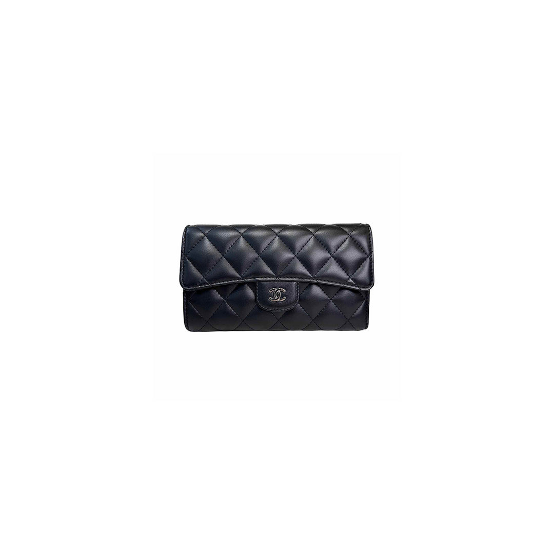 Chanel Black Long Classic Wallet