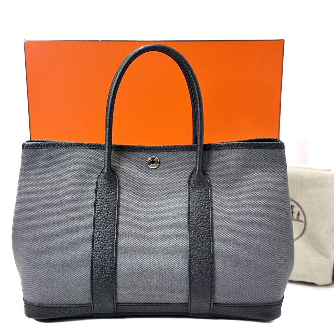 Hermes Garden Party Gris Misty/Noir 30cm