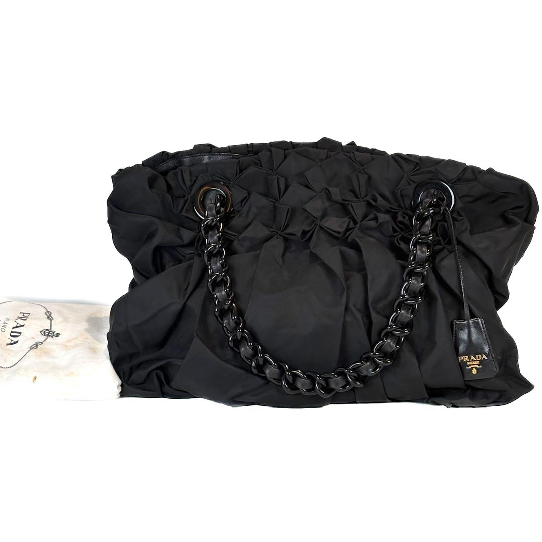 Prada Black Nylon Tote Bag