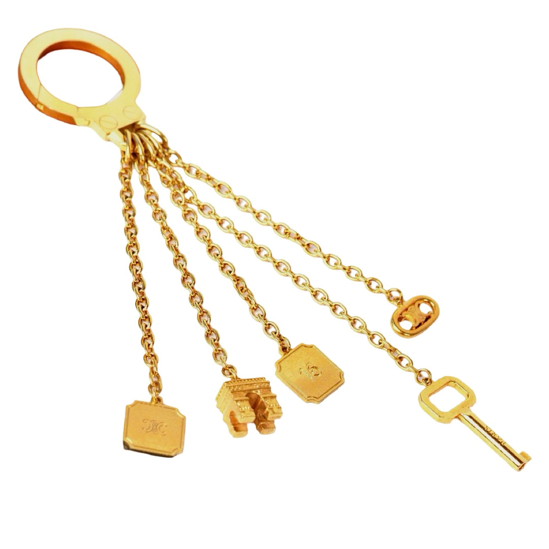 Celine Gold Triomphe Multiple Charm