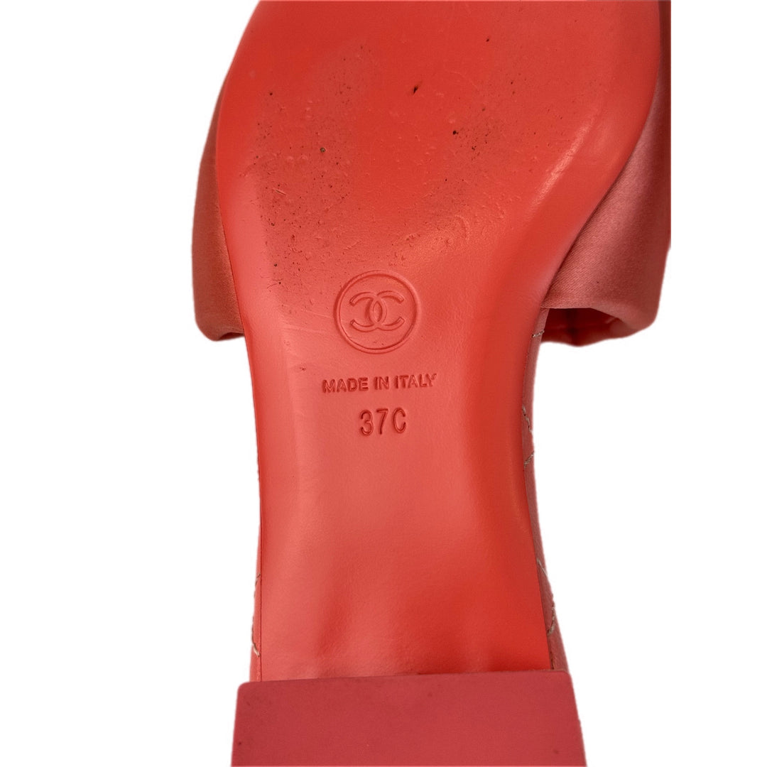 Chanel Coral Pink Sandal 37C