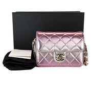 Chanel Classic Flap Seasonal Small Metallic Pink