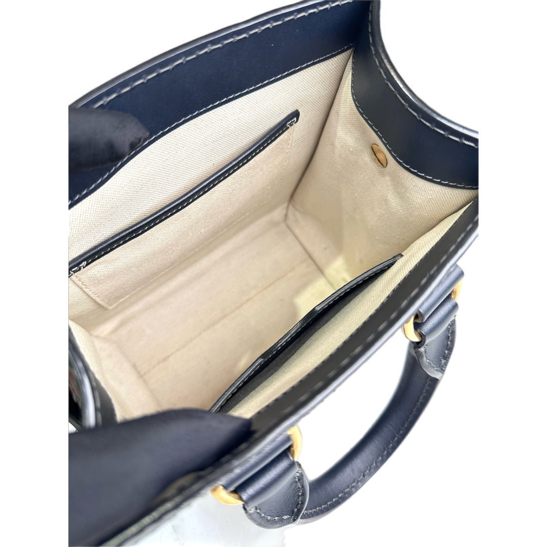 Dior Mini Blue Oblique Canvas Tote Bag