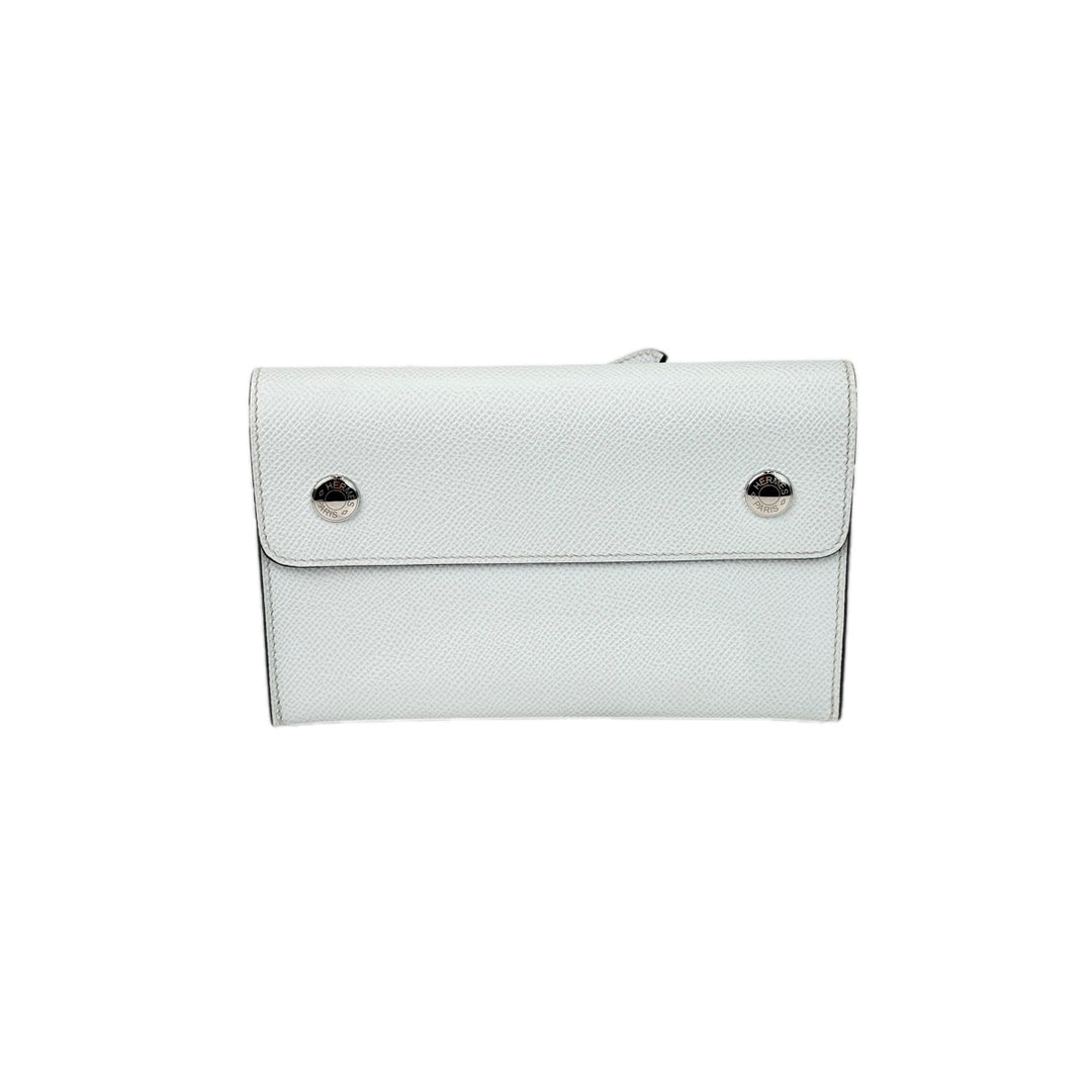 Hermes Portefeuille Sac Hermesnap Epsom/Gris Platin