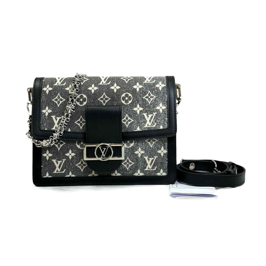 Louis Vuitton Black Denim Dauphine MM