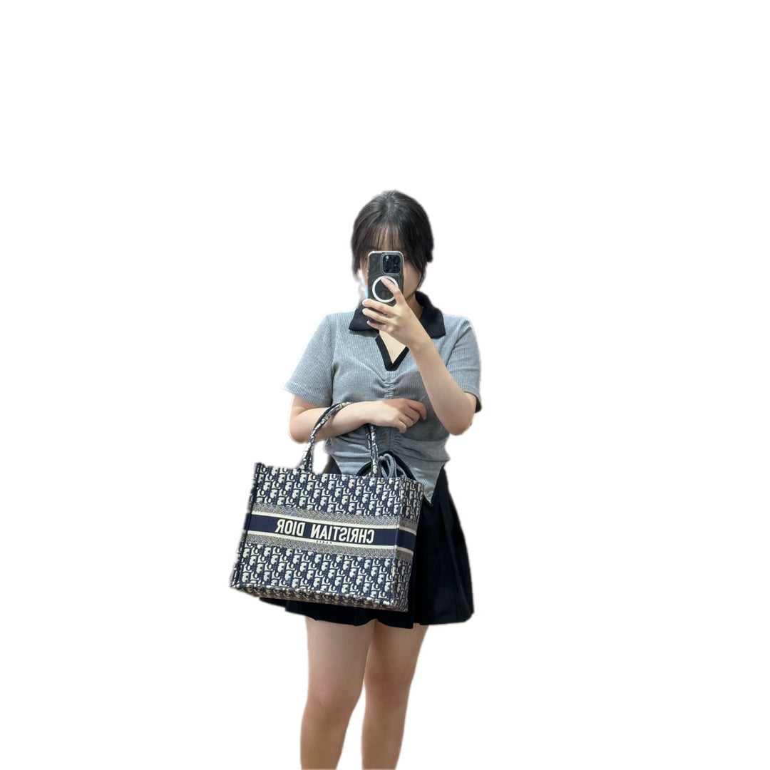 Dior Blue Book Tote MM Bag