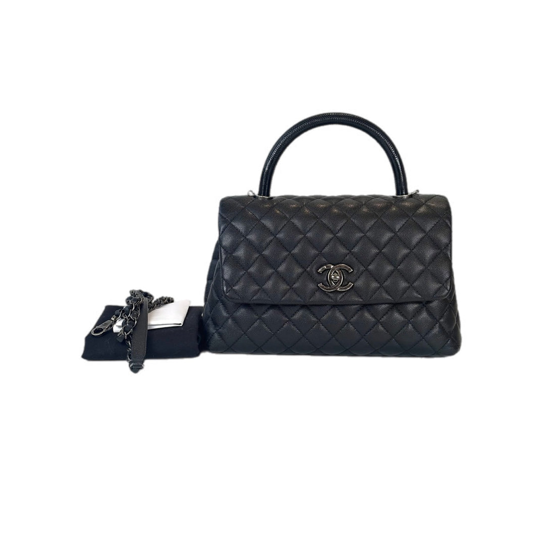 Chanel Coco Handle Medium Black Caviar