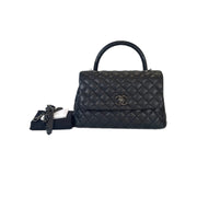 Chanel Coco Handle Medium Black Caviar