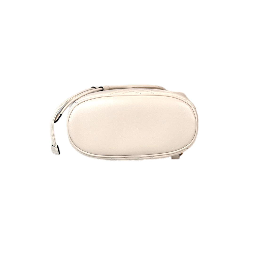 Gucci White Mini Marmont Backpack Bag