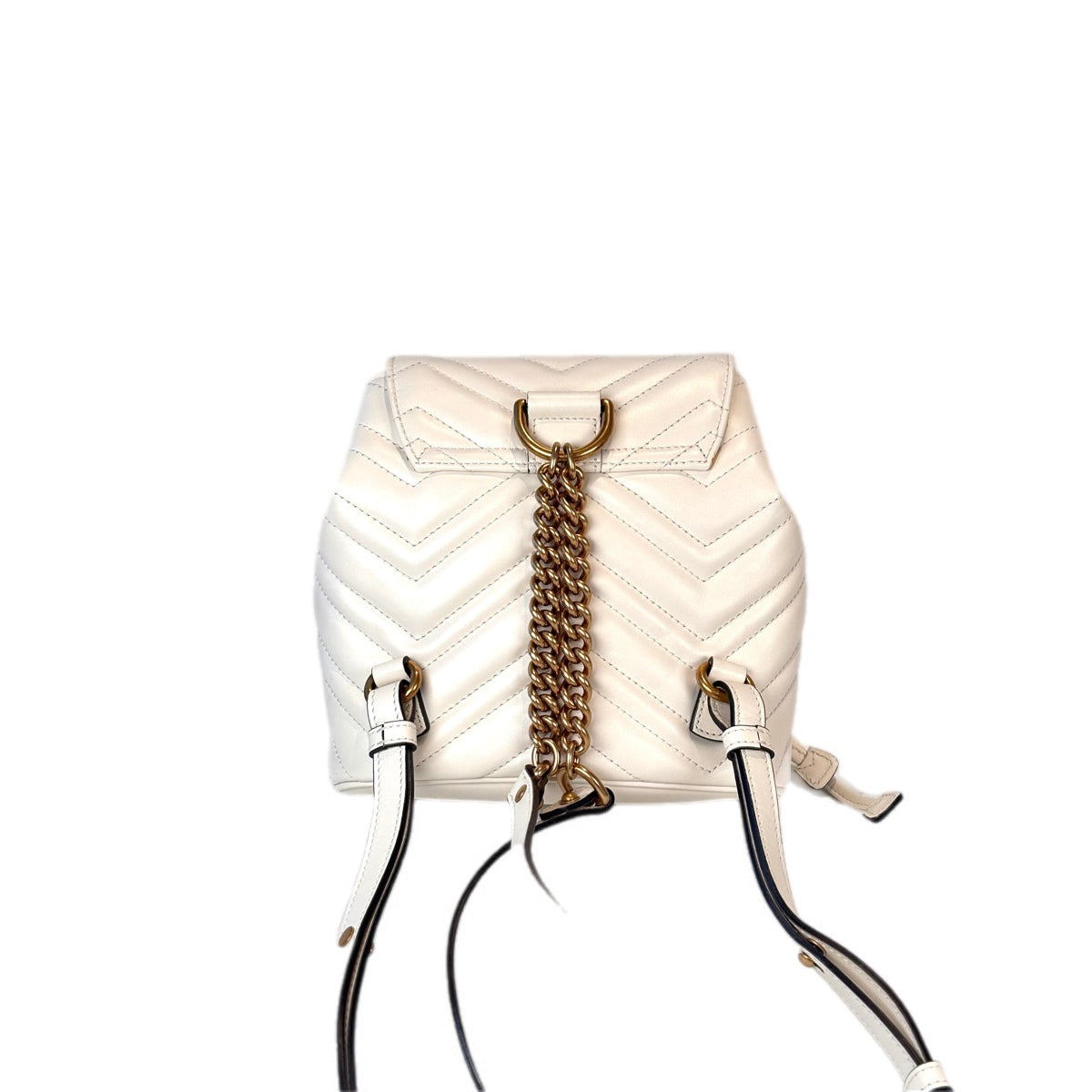 Gucci White Mini Marmont Backpack Bag
