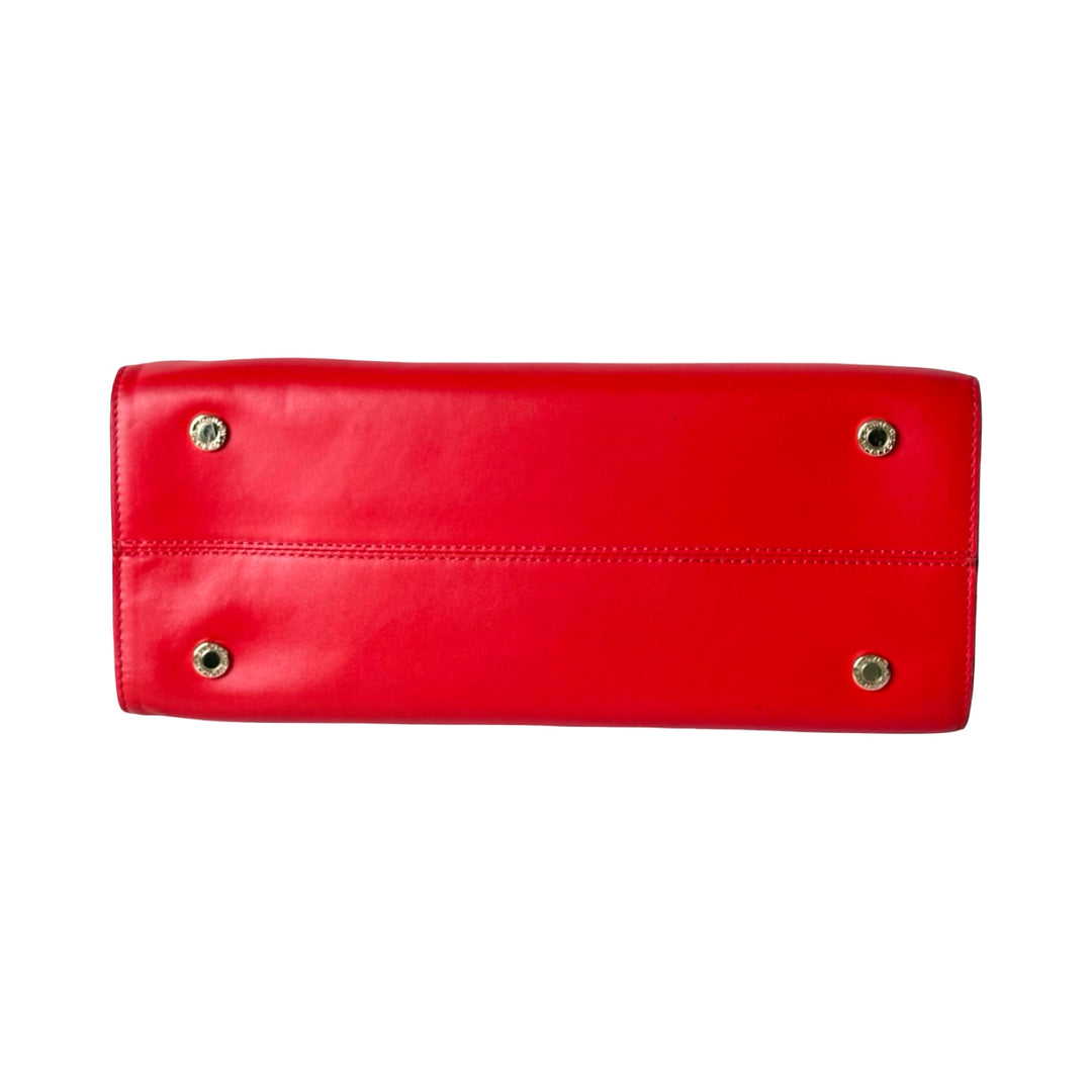 Bvlgari Serpenti Red Scaglie Tote Handle Bag