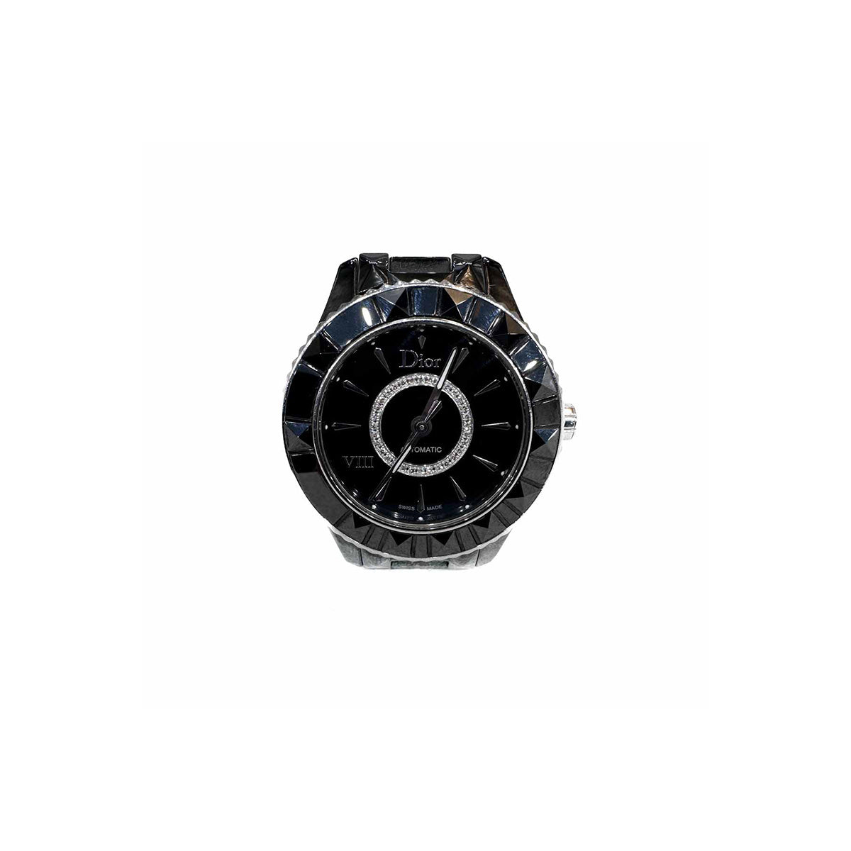 Dior VIII Black Ceramic Watch with Diamonds Auto 34MM JK Store