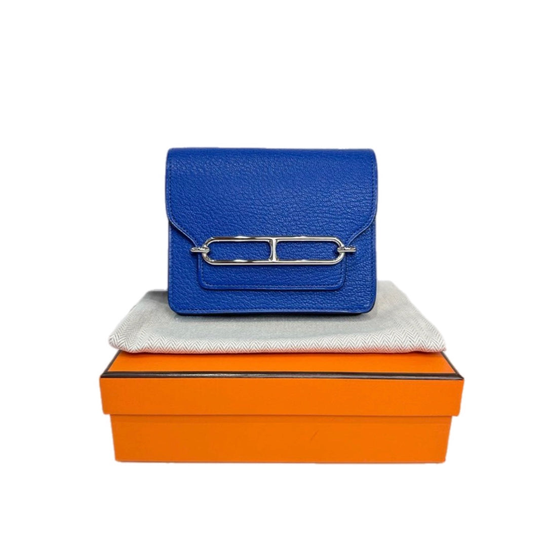 Hermes 71 Blue France Roulis Slim Mysore Bag